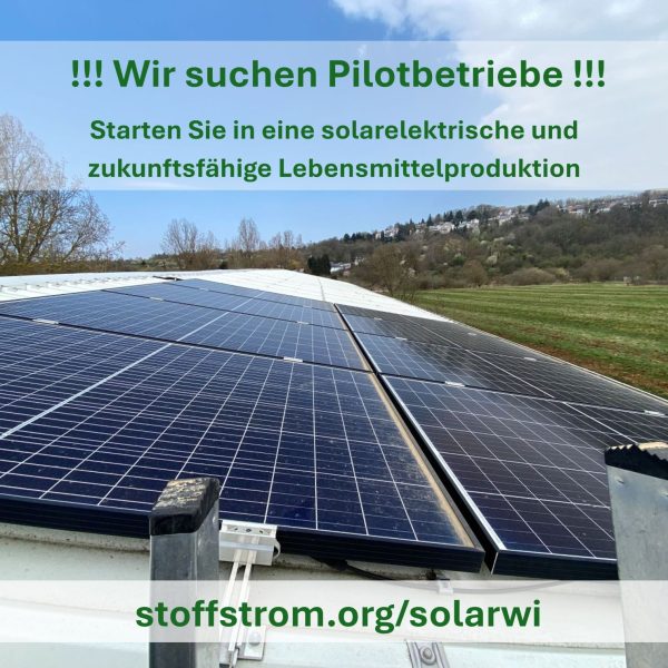 Projektskizze SOLARwi – Pilotbetriebe gesucht